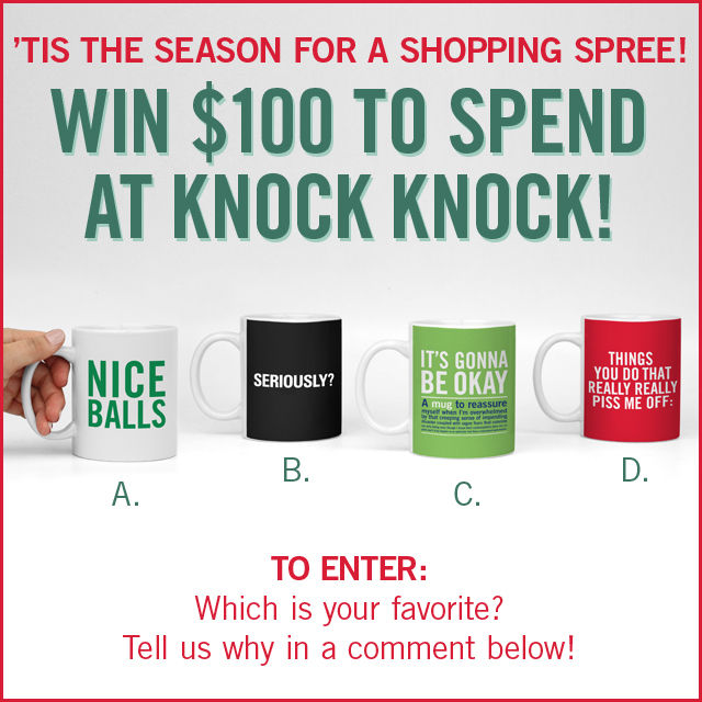 Win $100 to Spend at Knock Knock!