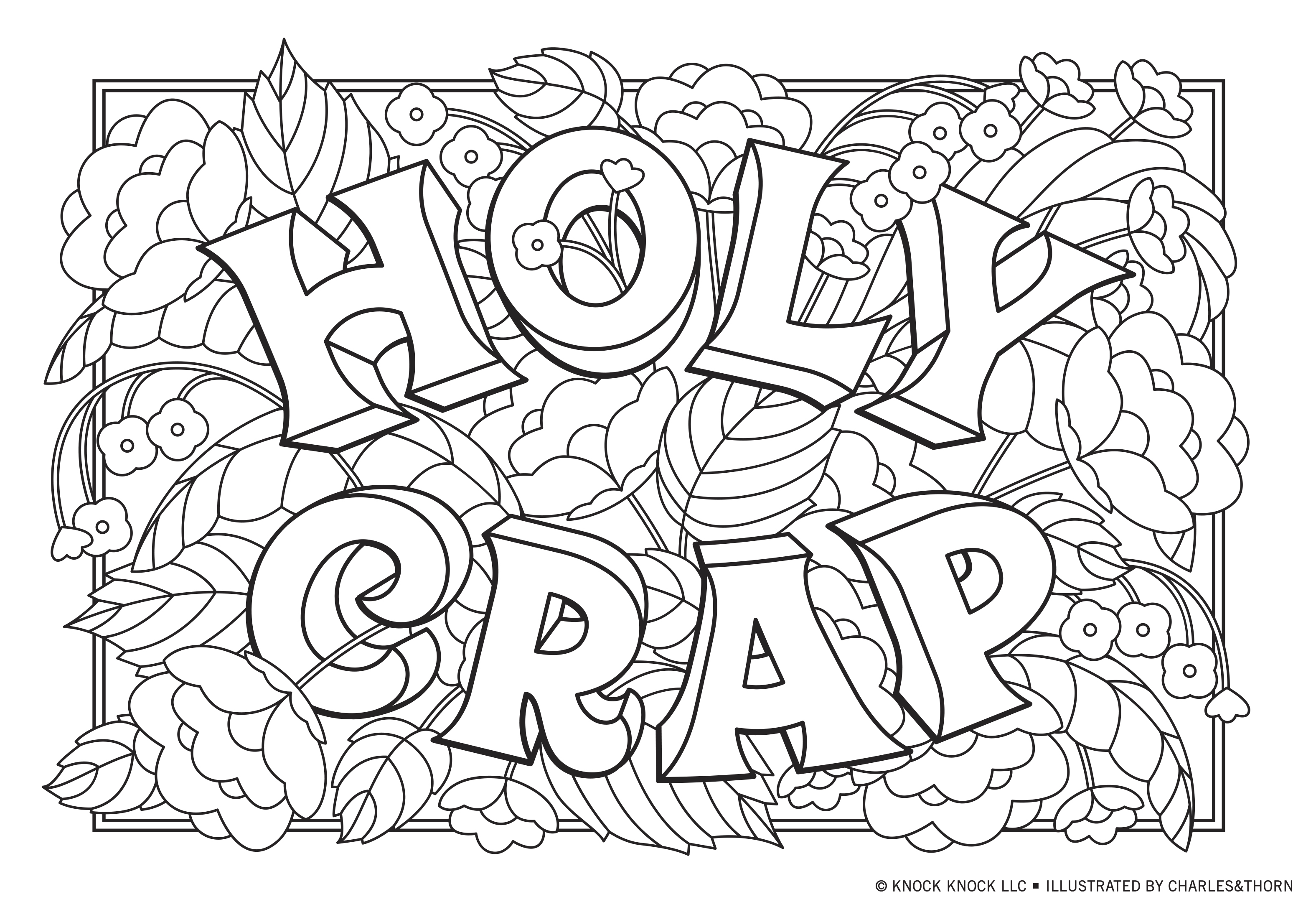 Funny Printable Coloring Pages for Adults by Knock Knock